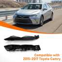 Yumzeco Compatible with Toyota Camry Front Bumper Bracket 2015 2016 2017, Driver and Passenger Side Plastic Front Bumper Retainer Support Bracket, Replace for 5253506190 5253606190 1 Pair