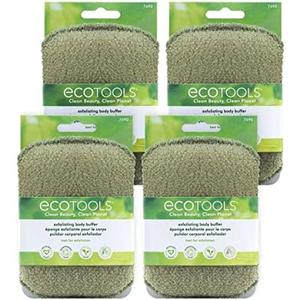 EcoTools Exfoliating Body Buffer, for Body Cleansing, Designed with Strap, Sustainable and Vegan Body Scrubber, 2 Count (Pack of 1)