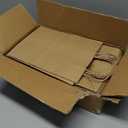 FACEBAG 50-Pack Brown Paper Bags with Handles Bulk, 8x4.25x10.5 Inches,Medium-sized Gift Bags with Handles for Party FavorsTake-OutGrocery Shopping & RetailReusable & Durable