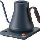 Electric Kettles, INTASTING Gooseneck Electric Kettle, 1 Temperature Control, Stainless Steel Inner, Quick Heating, for Pour Over Coffee, Brew Tea, Boil Hot Water, 0.9L (Navy Blue)