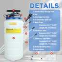 Pneumatic/Manual 15L Oil Extractor Oil Changer Vacuum Fluid Petrol Fuel Extractor Automotive Oil Extractor Pump Manual Fluid Extractor Pump Tank Remover