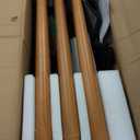 Tripod TV Stand for 32-75 Inch Screen up to 77lbs, Height Adjustable Easel TV Floor Stand with Wood Legs and Cable Ties