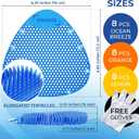 Urinal Screen Deodorizer (24 Pack) Urinal Cakes Fresh 3d Wave Anti-Splash Odor protection for Toilets in Bathroom Office Stadiums Schools with Free Gloves - 8 pcs Blue 8 pcs Yellow 8 pcs Orange