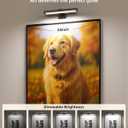 EZVALO Picture Light for Wall, Rechargeable 2400mAh Battery Lights Wireless Remote, 3 Color & Dimmable Magnetic 8'' LED Lights Display for Painting, Living Room, Gallery, Bedroom, Dashboard(Black-3P)