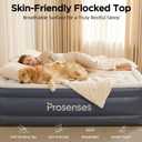 Twin XL Air Mattress with Built-in Pump 18in, Extended 80" Length, Horizontal I-Beam Support 500 LBS, Airtight PVC Bonding, 2-Min Inflation Air Bed with Carry Bag for Home Guests Camping