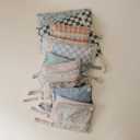 mushie Water Resistant Wet Bags | Large & Small Reusable Storage Bag for Baby Items and Travel | Zippered Pockets with Handle | Machine Washable, Set of 2 (Fog)