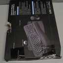 Wireless Keyboard and Mouse Combo, Wave Keys Full-Sized Ergonomic Keyboard with Cushioned Plam Rest, Phone Holder, Comfortable Natural Typing, 2.4G Cordless Set for Computer, Laptop, PC, Mac, Windows (Black)