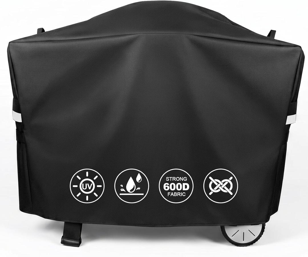 QuliMetal 7112 Grill Cover for Weber Q2000, Q2200, Q2400, Q2000N+, Q2800N+, Q300, Q320, Q3000, Q3200 Gas Grills, Heavy Duty BBQ Gas Grill Cover, 600D