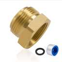 Shower Hose Adapter, Garden Hose Adapter, Shower Head Hose Adapter, Brass Garden Hose Fitting G1/2 Female to GHT 3/4 Male Adapter, No-Leak Design with Washer and PTFE Tape