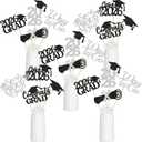 24Pcs 2026 Graduation Centerpieces Sticks Silver and Black, Class of 2026 Graduation Party Centerpieces Sticks for Tables 2026 Silver and Black 2026 Graduation Table Centerpieces Decorations