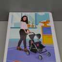 The New York Doll Collection First Twin Stroller - Cutest Heart Design Baby Strollers Great Toy Gift for Toddlers and Girls (Denim) Blue,pink