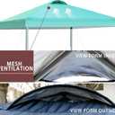 6x6 Pop Up Canopy Tent Instant Canopy for Party Portable Beach Tent Sun Shelter Heavy Duty Steel Frame Outdoor Canopy, Green