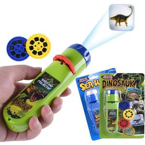 Slide Projector Torch Projection Light Small Torches lamp Flashlight Educational Learning Bedtime Night Light for Child,Kids,Infant,Toddler,Children (48 Images,2set, Dinosaur +Sea World)