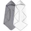 Yoofoss Hooded Baby Towels for Newborn 2 Pack 100% Muslin Cotton Baby Bath Towel with Hood for Babies, Infant, Toddler and Kids, Large 32x32Inch, Soft and Absorbent Newborn Essential
