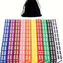 100PCS 16mm(0.63 inch) Game Dice Set 10 Vibrant Colors, Square Cornered D6 Dice with Velvet Storage Bag Ideal for Board Games, Teaching, Party, and Classroom Use
