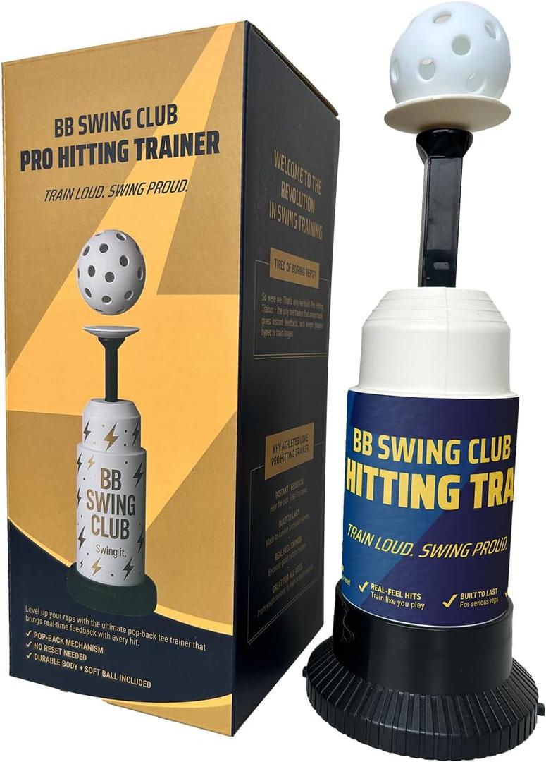 Pop-Up Baseball Trainer for Hitting Practice, Pro Hitting Training Equipment with Ball Launcher Action, Skill Development Tool for Timing & Contact