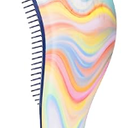 Crave Naturals Glide Thru Detangler Brush Pack of 1 - Curly Hair Brush for Women and Kids - Wet and Dry Comb for Adults - Soft Flexible Bristles for Gentle Use -  Soft Hazy Swirl