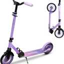 Nattork Kick Scooter for Age 6+ Kids Teens Adults, Max Load 240 LBS, Adjustable Height Foldable with 8" Large Wheels, Anti-Shock Suspension
