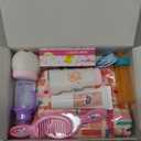 14 Pack Baby Doll Accessories, Baby Doll Feeding and Caring Set Includes Diaper Bag, Doll Diapers, Magic Bottle, Changing Mat for Girl Toddler Kid, Babies Pretend Play Set for Birthday Gift Christmas