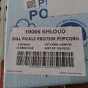 Khloud Protein Popcorn - Dill Pickle - 7g Protein Snacks for Adults & Kids - Flavored Popcorn Made with Real Ingredients & Milk Protein Isolate - Non-GMO, Gluten-Free, Kosher - 4oz, 12pk, Best By: 08/09/2026