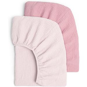 Lulu Moon Muslin Crib Sheets - Fitted Crib Mattress Sheets for Boys and Girl - 28"x 52", 2 Pack