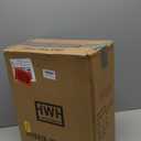 Black Wall Sconces Set of Two, HWH Modern Wall Light Fixtures Indoor Wall Lamp Up and Down, Matte Black Finish with Frosted Milk White Striped Glass Shade, 5HZG97B-2W-2PK BK