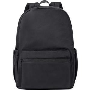 CLUCI Black Backpack for Women Men, Waterproof High School Bookbag, Lightweight Casual Travel Daypack, Classic Basic College Backpack, Middle School Bag for Teen Girls Boys Laptop Backpack (2-0 Black)