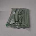 Tudomro 16 Pcs White and Sage Green Round Plastic Tablecloth and Satin Table Runner Set 84 Inch Round Covers 12 x 108 Inch Table Runners for Christmas Wedding Birthday Party Baby Shower