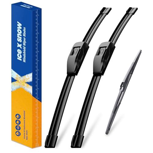 3 Wipers 26"/18"/14" Windshield Wiper Blades Replacement for Jeep Cherokee 2021-2014 Automotive Replacement Windshield Wiper Blades,26"+18" Windshield Wipers with 14" Rear Wiper Blade Set