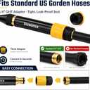 8 x 2026 High Pressure Hose Nozzle Sprayer for US Garden Hoses (1, Black)