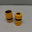 2pcs 1/2 Inch Garden Hose Repair Kit Yellow ABS Plastic Quick Connect Raw Hose Connector