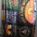 IWADNYI Yoga Gifts for Women, Gifts for Yoga Instructor Teacher, Yoga' Blanket 60"X50", Ideal Gifts for Yoga' Lover, Pilates Lover's Gift for Women, Yoga's Lover Blanket