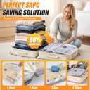 Travel Vacuum Storage Bags with Pump, 12 Pack Carry-on Compression Packing Bags + Portable Electric Pump, 80% Space Saver of Clothes, Vacuum Seal Bags for Clothing Travel Luggage