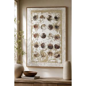 SAFERRYHOME Abstract Textured Hand Painted Wall Art, 24"x36" Framed
