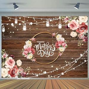10x8ft Mother's Day Backdrop, Lightweight Vinyl, Realistic Floral Photography Background, Perfect for Parties & Professional Use