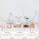 Baby Shower Party Tableware Set, Cute Baby Girl Birthday Party Decorations with Pink Flower Theme Plates, Napkin, Cups, Forks, straws for Girl Baby Shower Gender Reveal Party Supplies