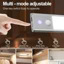 Quntis LED Under Cabinet Lighting Rechargeable, Wireless Motion Sensor Light Indoor, 2 Pack 12" 3000-6000K Dimmable Closet Lights Battery Operated, Magnetic/Stick on Under Counter Lights for Kitchen