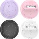 for AirTag Holder for Kids, Compatible with Apple AirTag 1 & 2nd Gen, 4-Pack Waterproof Hidden Air Tagholder with Safety Pin Discreet Toddler Airtag Clip for Clothing, Backpack & Dog Collar (Black/White/Flesh Pink/Light Purple)