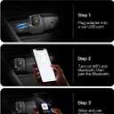 ZUCWO Mini Wireless CarPlay Adapter for Carplay and Android Auto 2-in-1 Mini USB Design for Cars, Plug and Play Converts Wired to Wireless CarPlay for iOS10+/Android 11+, Black