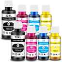 Pristar 8 Pack 32XL 31 Ink Compatible with HP 31 32XL Ink Bottle Set Replacement with HP Smart Tank 6001 5101 651 5000 7301 7001 7602 5102 Plus 551 455 457 450 (165 ML 32XL Black, 100 ML 31 CMY (2*BK+2*C+2*M+2*Y)
