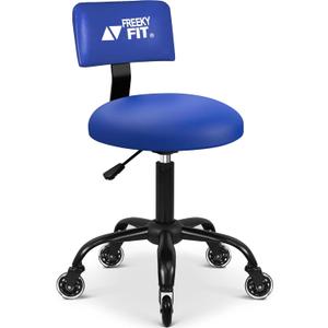 Rolling Shop Stool with Wheels,Mechanic Garage Stool Chair with Adjustable Height 15.55"-18.3",Heavy Duty Swivel Roller Seat for Garage,Salon and Tattoo Beauty, Blue