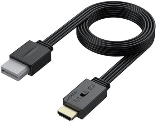 AUTOUTLET Wii to HDMI Converter with 4:3/16:9 Aspect Ratio Switch, 1080P Wii HDMI Adapter Cable Supports All Wii Display Modes, Compatible with Nintendo Wii, Wii U for Full HD TV, Monitor