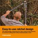 Fiskars Ratchet Drive Anvil Lopper 32 Inch Heavy Duty Tree Trimmer, 2 inch Cut Capacity, Riveted Handles for Easy Squeeze Cutting Power