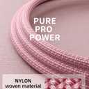 iPhone 16 USB C Cable Fast Charging [2 Pack, 6FT], USB A to USB C Charger Cord, Upgraded Extra Durable Braided USBC Cable Compatible with iPhone 17 16 15 Pro Max, LG and More-Pink