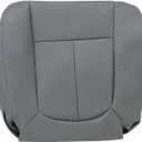 Priprilod Gray Driver & Passenger Side Bottom & Top Lean Back Replacement Perforated Leather Seat Cover Compatible with Ford F150 Lariat 2009 2010 2011 2012 2013 2014