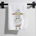 Funny Lamb Gifts Hand Towel for Bathroom, Cute Sheep Microfiber Dish Towel, Cute Lambs Farmhouse Washroom Decor, Funny Animal Bathroom Decor, 16x24 Inch (Sheep - Toilet Paper)