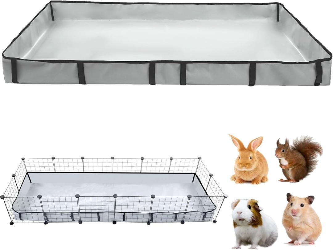 DZWLKJ Guinea Pig Cage Liner Tarp Bottom Waterproof and Washable Base Also for Rabbits, Bunny, Chinchesillas, Hedgehog, Ferrets and Other Small Animals(24x72 inches) (C&C 2x6(24x72 inches))