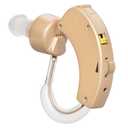 MEDca Hearing Amplifiers - Digital BTE Personal Sound Amplifier w/Noise Reduction & Volume Control, LR44 Battery Powered, 3 Ear Domes, Left or Right Use, Small & Discreet (1 Count (Pack of 1))