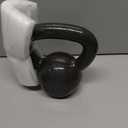 Amazon Basics Cast Iron Kettlebell for Strength Training, 15 Pounds, Black, Wide Handle