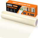 3mil Carpet Protection Film 36" x 200' ,self-adhesive plastic carpet protection film, easy to clean, remove and unfold, durable protective tape, effectively prevents surface stains and spills